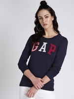 GAP Women Textured Pullover Sweater