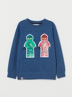H&M Boys Blue Sequin-Motif Top
