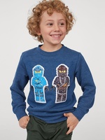 H&M Boys Blue Sequin-Motif Top